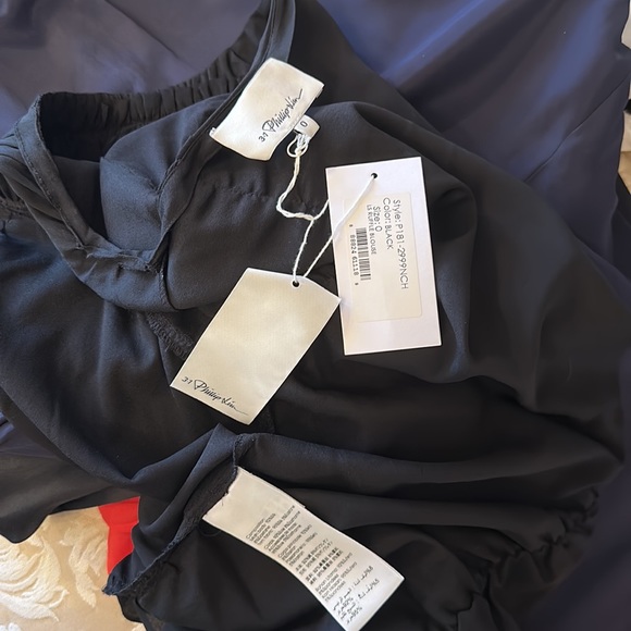 3.1 Phillip Lim Silk Ruched Black  Size 0 - Picture 12 of 12